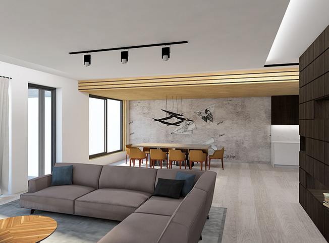 Progettazione appartamento, zona giorno, architetto online StudioExnovo Roma