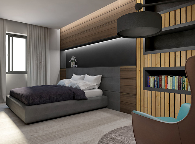 Progettazione appartamento, camera da letto, architetto online StudioExnovo Roma