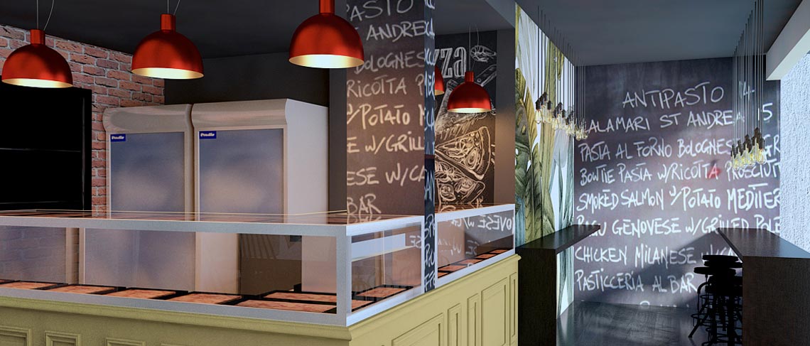 Restyling pizzeria, Architetto online StudioExnovo Roma