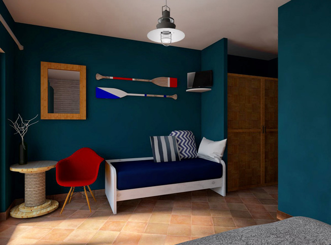 Arredo parete hotel, Architetto online StudioExnovo Roma