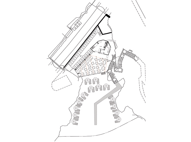 Progetto stabilimento balneare, planimetria bar, architetto online StudioExnovo Roma