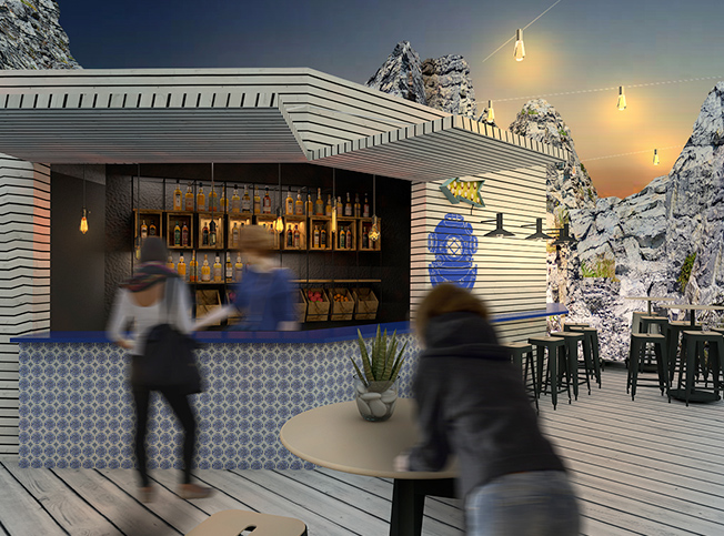 Progetto stabilimento balneare, chiosco ristorante, architetto online StudioExnovo Roma