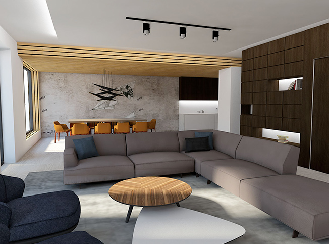 Progettazione appartamento, Zona living, architetto online StudioExnovo Roma