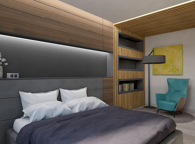 Progettazione appartamento, zona notte, architetto online StudioExnovo Roma
