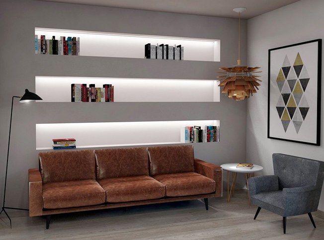 Soggiorno, appartamento diviso dall'architetto online StudioExnovo Roma