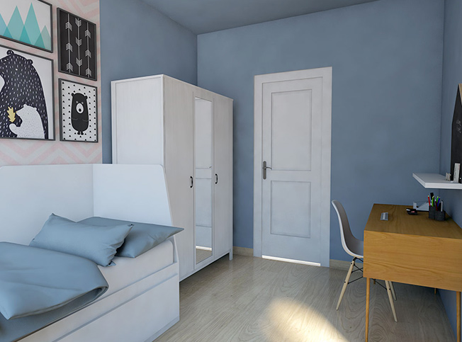cameretta bambini, architetto online StudioExnovo Roma