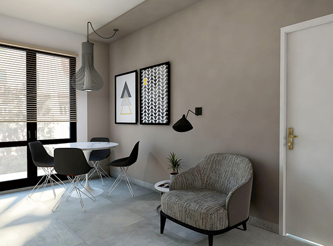 open space moderno soggiorno, architetto online StudioExnovo Roma