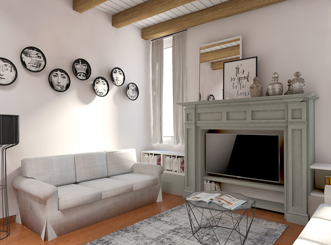 arredo shabby chic, architetto online StudioExnovo Roma