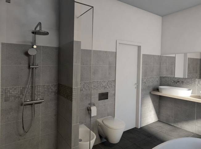 Progetto bagno villa, Architetto online StudioExNovo Roma